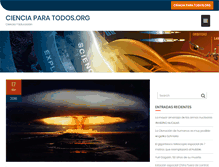 Tablet Screenshot of cienciaparatodos.org